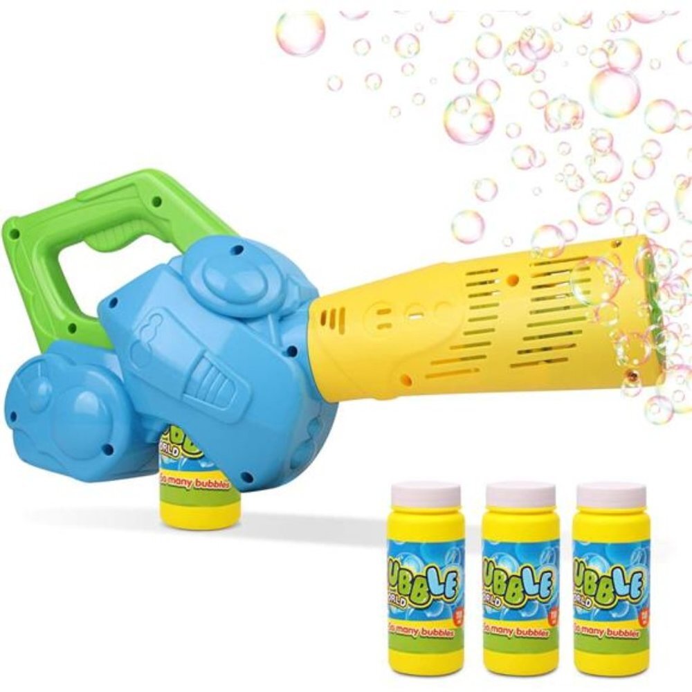 Bubble Leaf Blower for Toddlers, Bubble Blower Machine with 3 Bubble Solutions